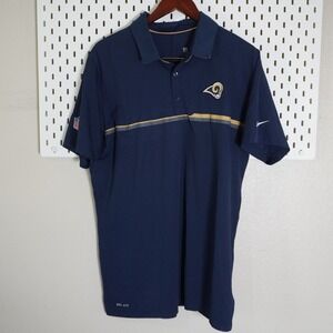 NFL Los Angeles Rams Nike Dri-Fit‎ Polo Shirt Mens Large Football